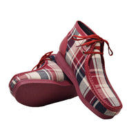 Thumbnail for British Walkers New Castle Print 2 Wallabee Boots Men's Plaid Ankle Boot