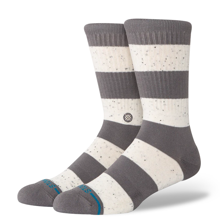 Stance Combed Cotton Crew Sock - NEP Stripe - Grey