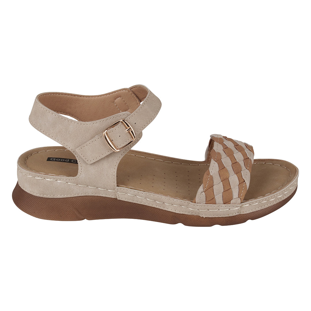 GC Shoes Millis Nude Comfort Flat Sandals