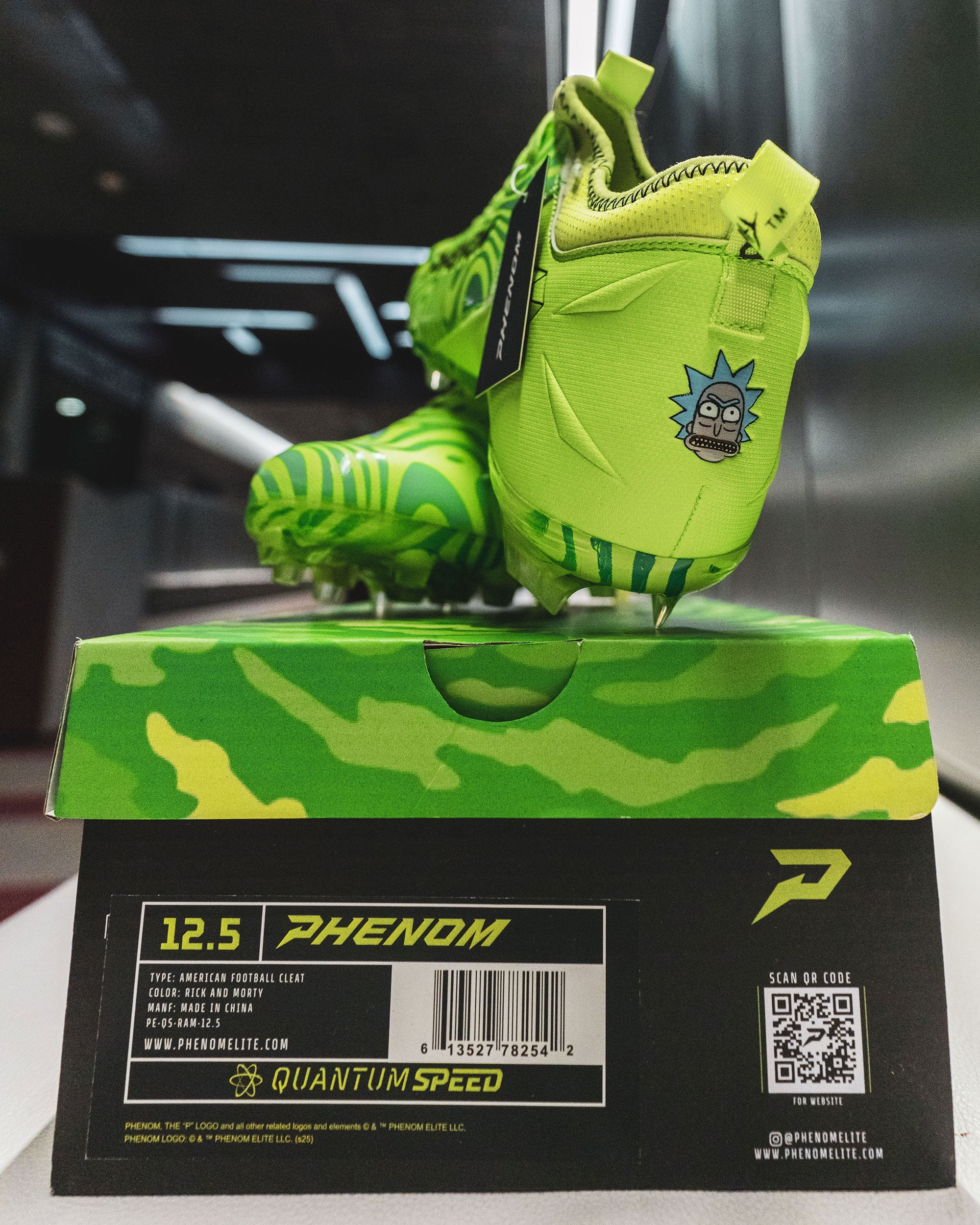 Phenom Elite Rick and Morty Football Cleats - Quantum Speed 2.0