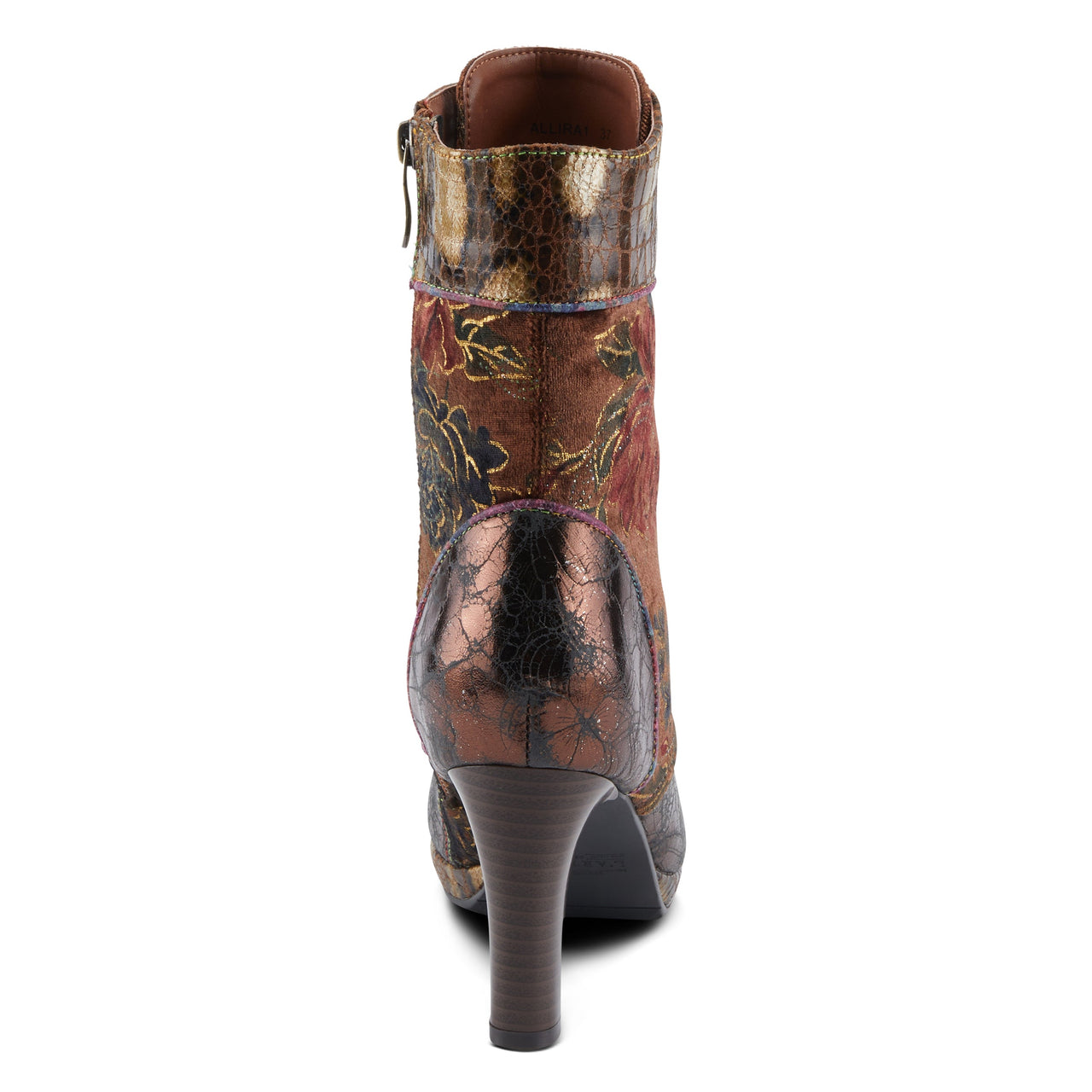 Chic L'ARTISTE ABRA BOOTS in tan leather with hand-painted details