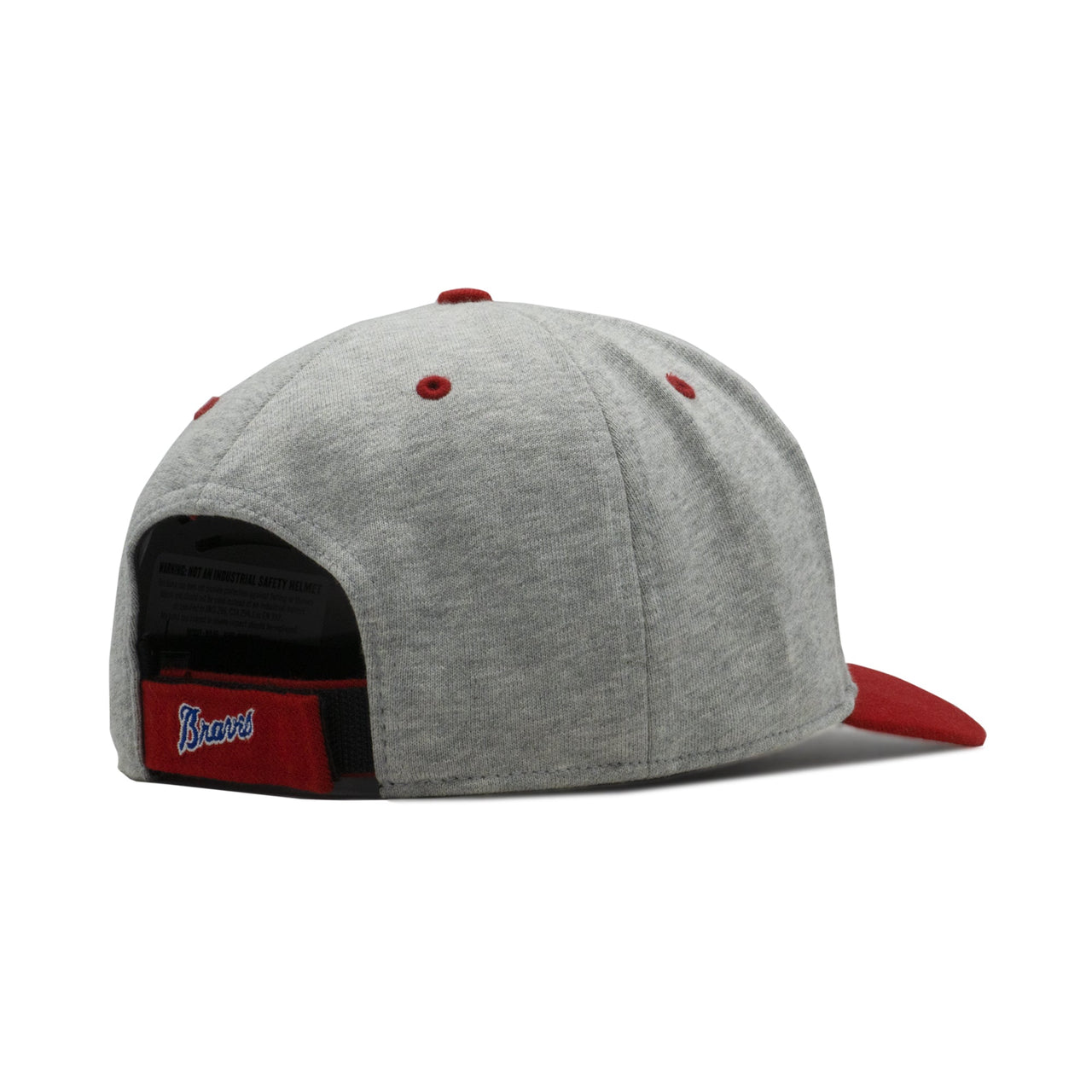 47 Brand MVP Strapback in grey and red with Atlanta Braves logo