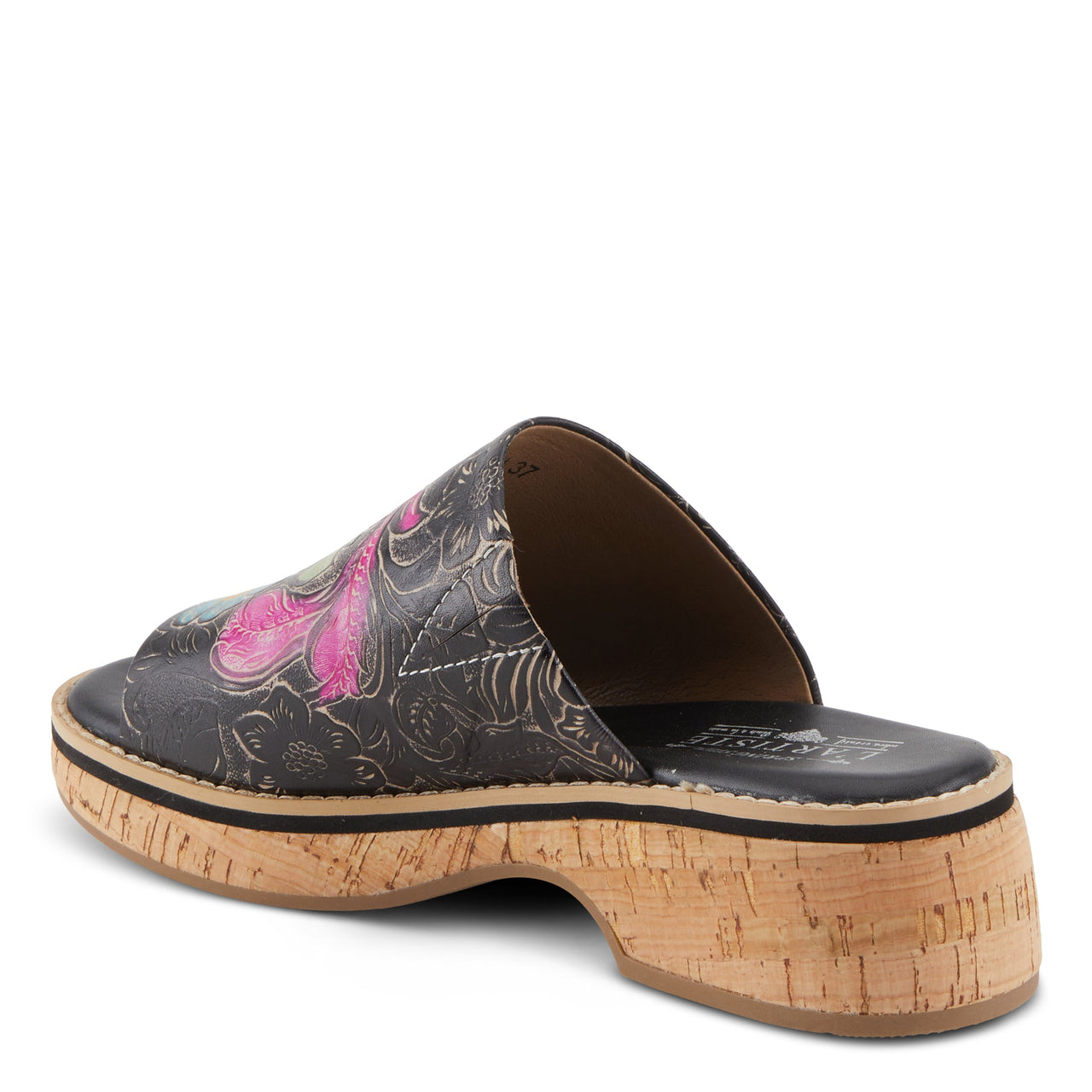 Buy L'Artiste Aldina Sandals Women'S Hand-Painted Leather Slides - Platform Casual Sandals from Don’t Panic Shoes | Best Prices & Fast Shipping