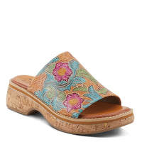 Thumbnail for Buy L'Artiste Aldina Sandals Women'S Hand-Painted Leather Slides - Platform Casual Sandals from Don’t Panic Shoes | Best Prices & Fast Shipping