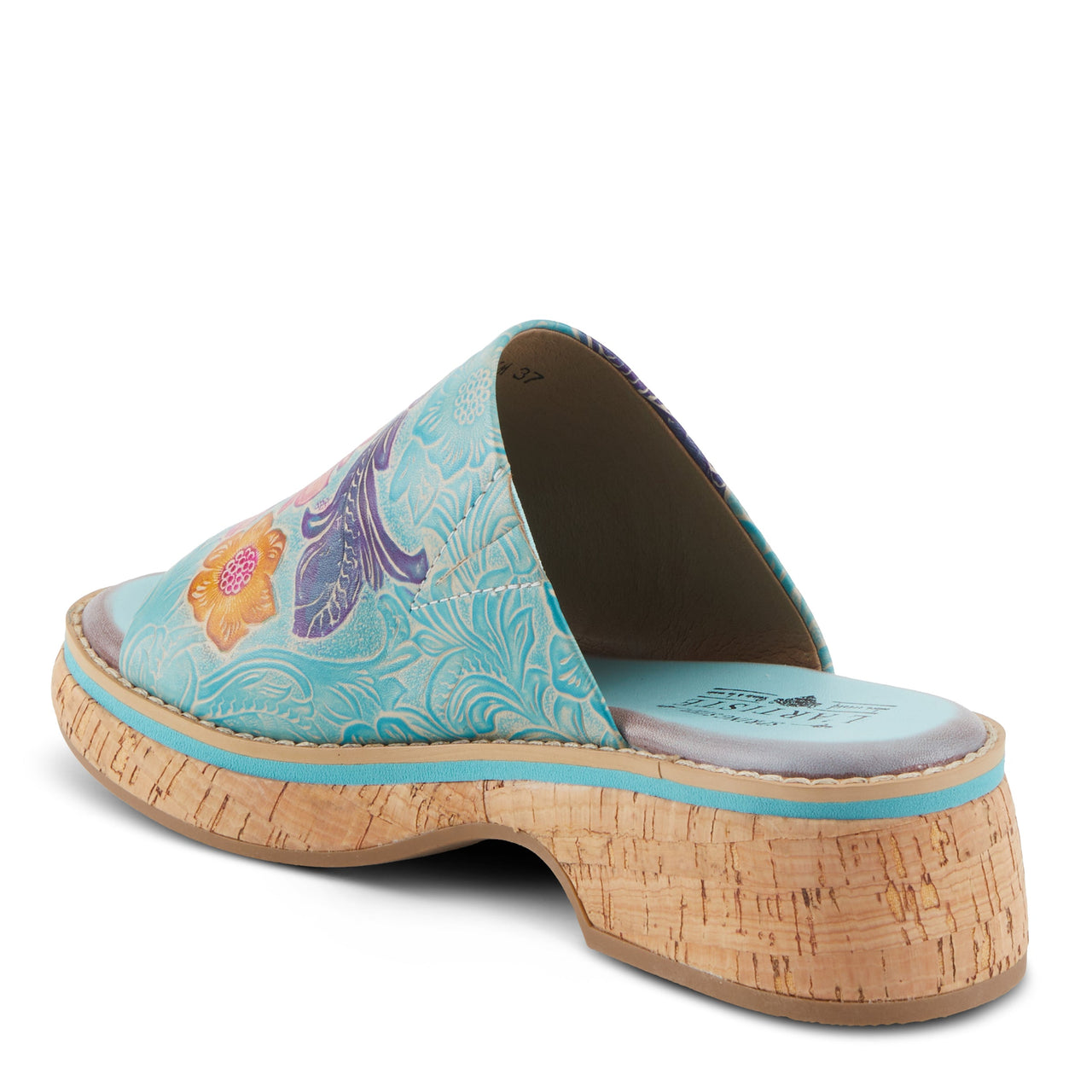 Buy L'Artiste Aldina Sandals Women'S Hand-Painted Leather Slides - Platform Casual Sandals from Don’t Panic Shoes | Best Prices & Fast Shipping