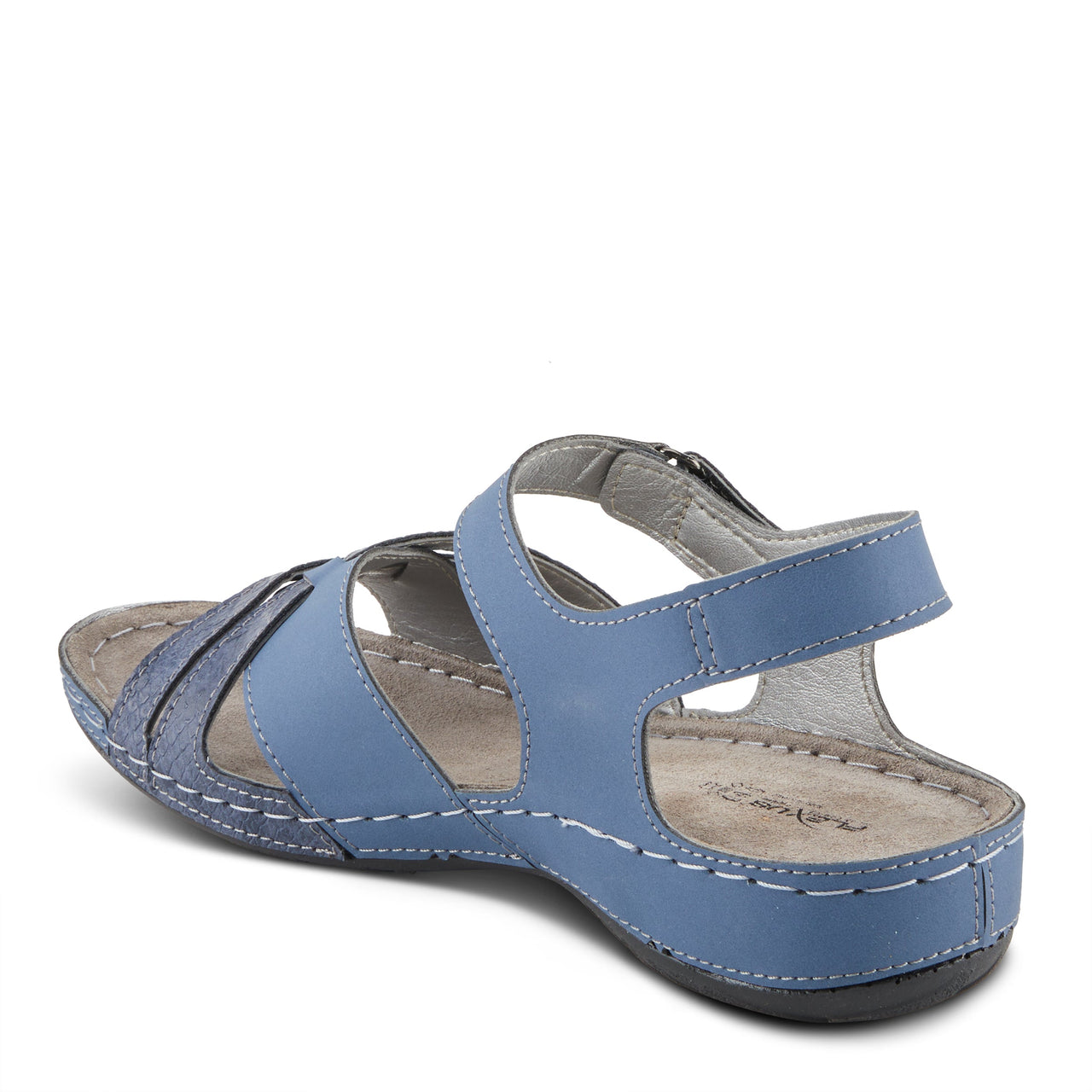 Spring Step Shoes Flexus Alvina Sandals - Back View with decorative stitching