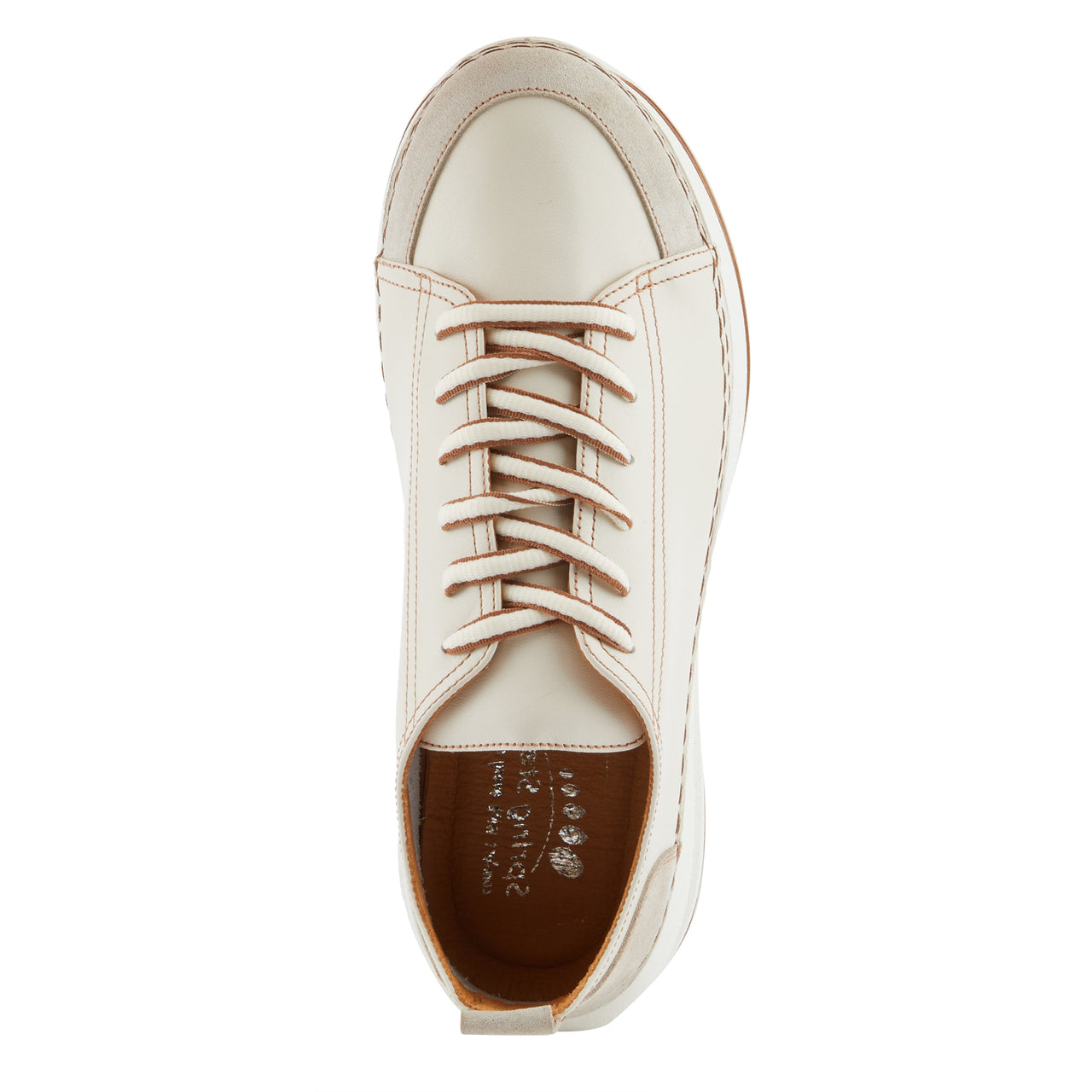 Stylish and comfortable Spring Step Angolan sneakers in white and silver