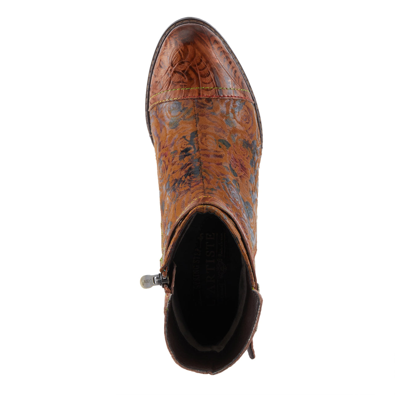 Top view of L'ARTISTE ANTILLES BOOTS in Taupe Multi leather