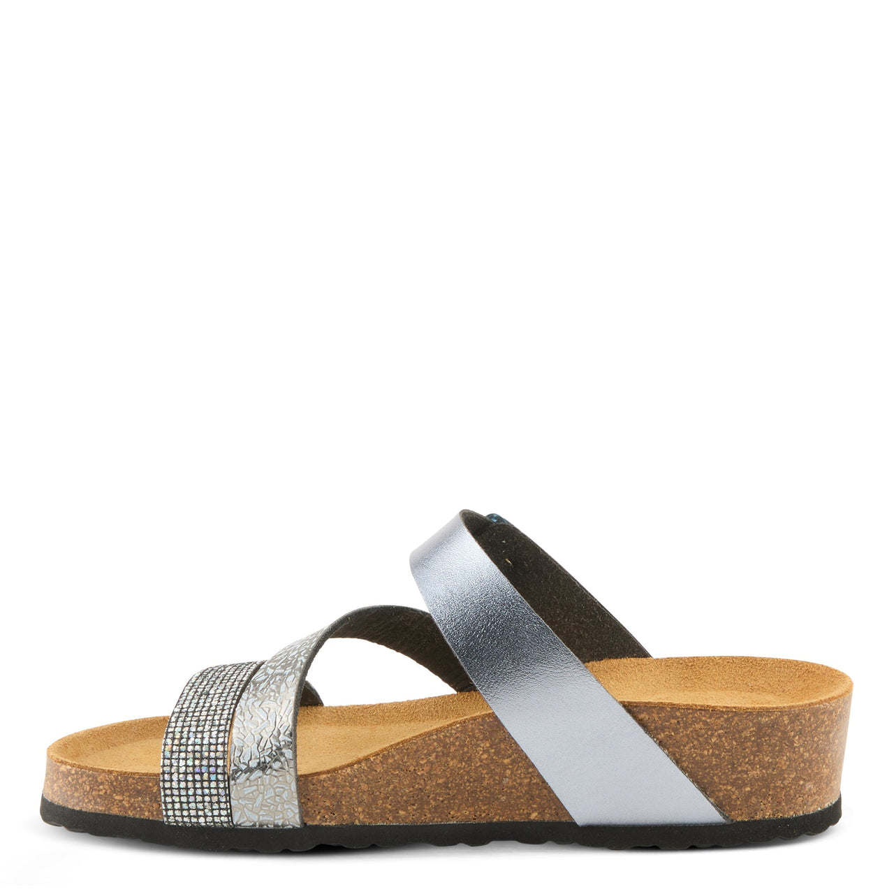 Elegant Spring Step Arenall Sandals in white leather with decorative buckle detail