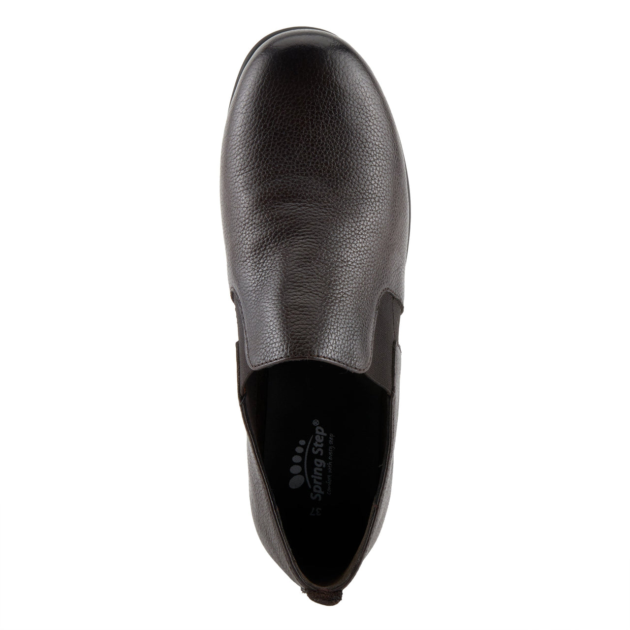 Black leather lace-up shoes with cushioned insoles and durable rubber outsoles