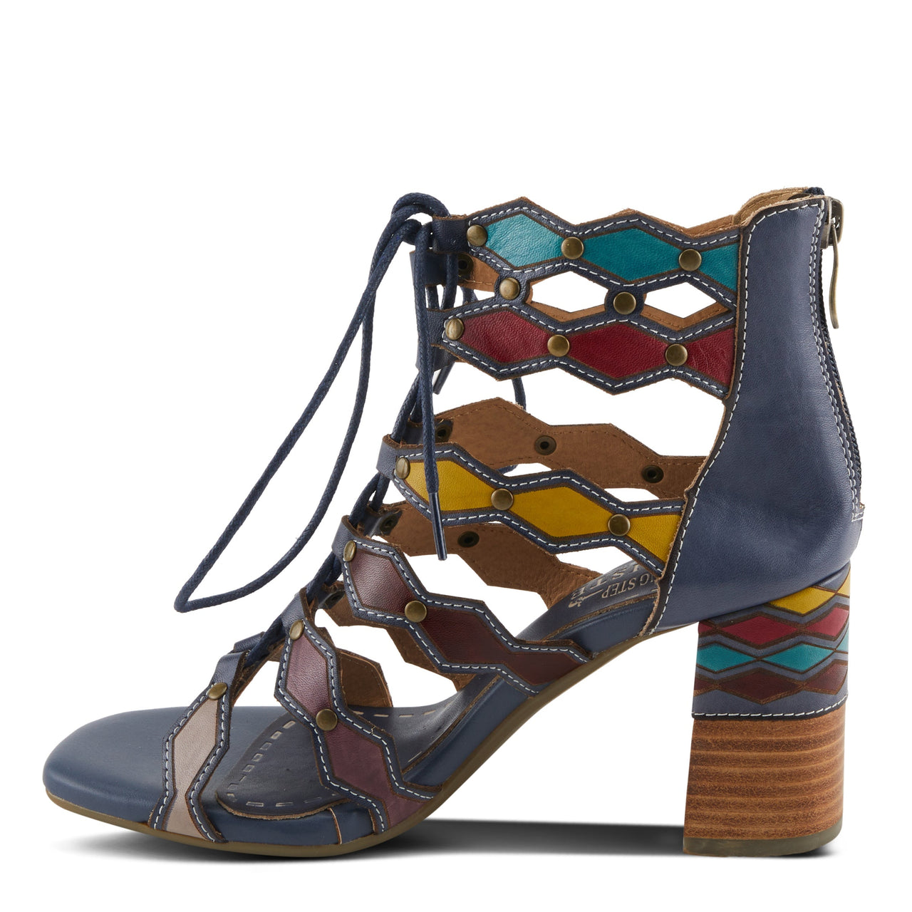 Fashionable L'ARTISTE ARTDECO SANDALS with intricate hand-painted details