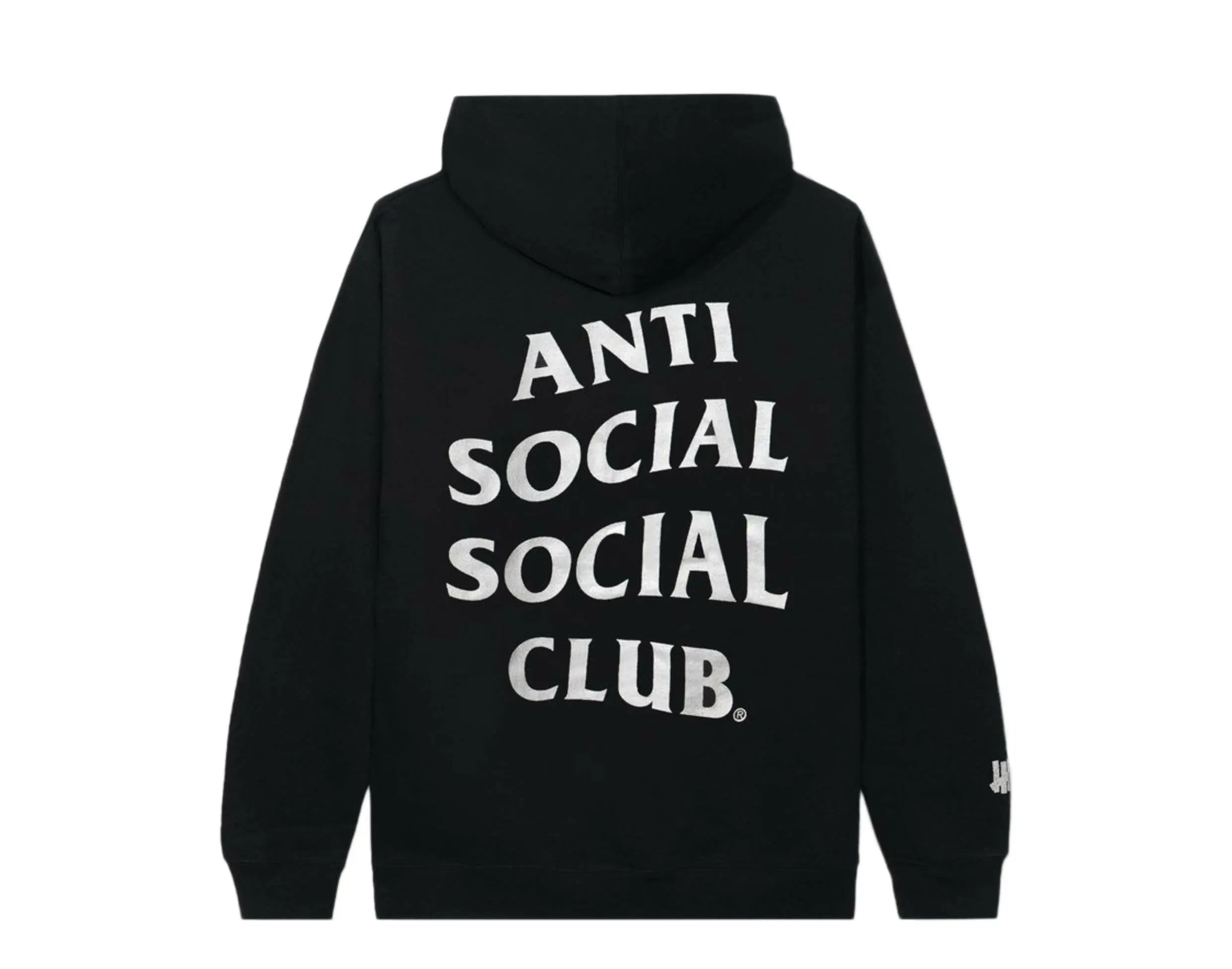 Anti Social Social Club x Undefeated Paranoid Men's Cotton Fleece Black Hoodie