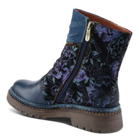 Thumbnail for L'ARTISTE AVRILROSE BOOTS in vintage rose color with intricate floral embroidery