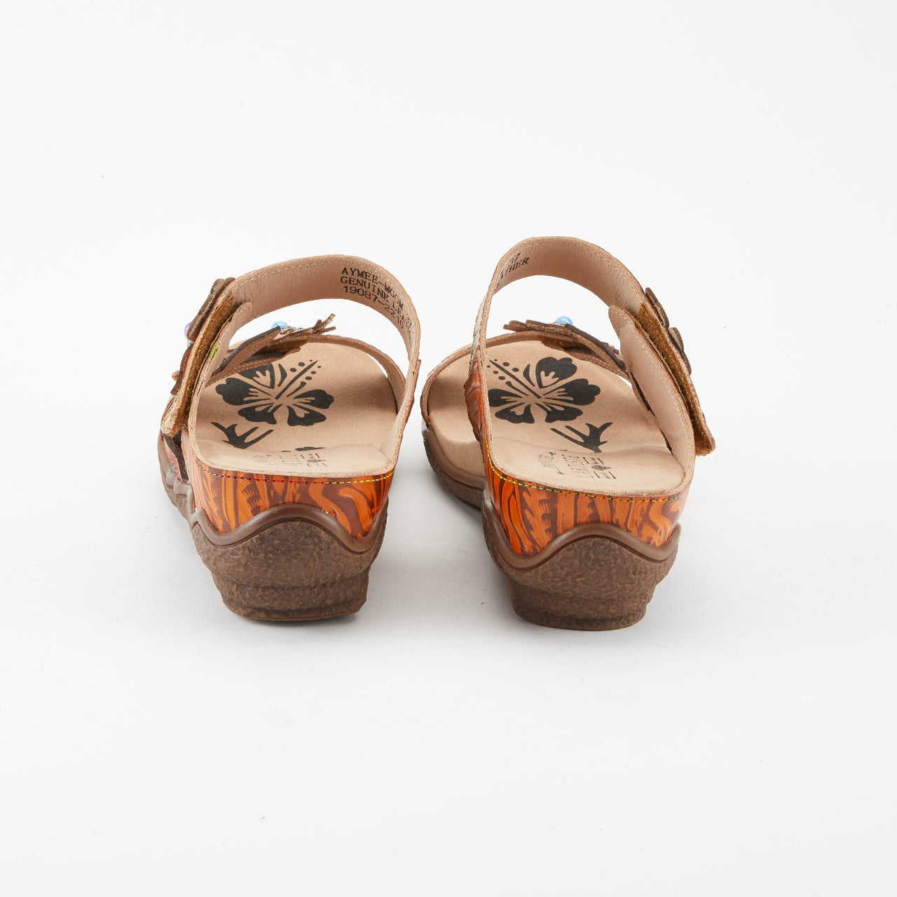 Stylish L'ARTISTE AYMEE SLIDE SANDALS with stacked heel and decorative metal accents