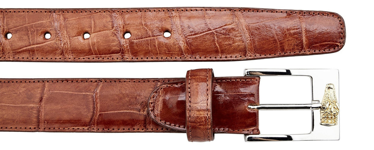 Alligator Belt- Cognac