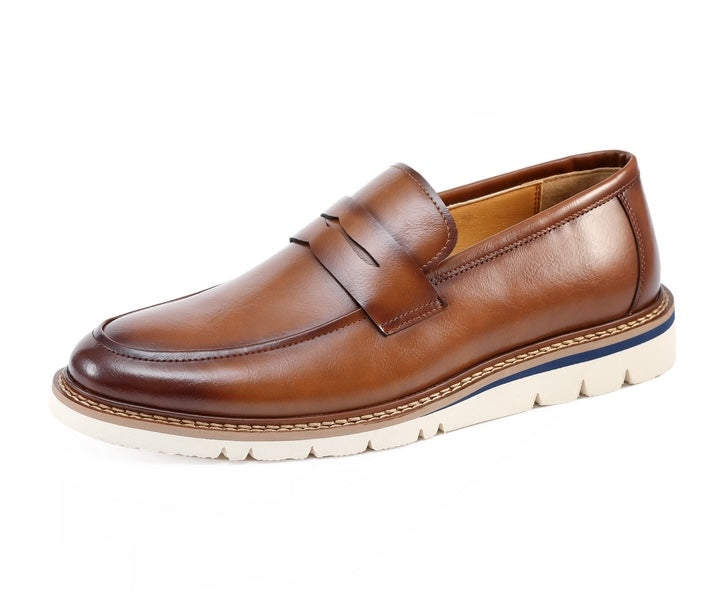 Amali Hugh cognac penny loafers main