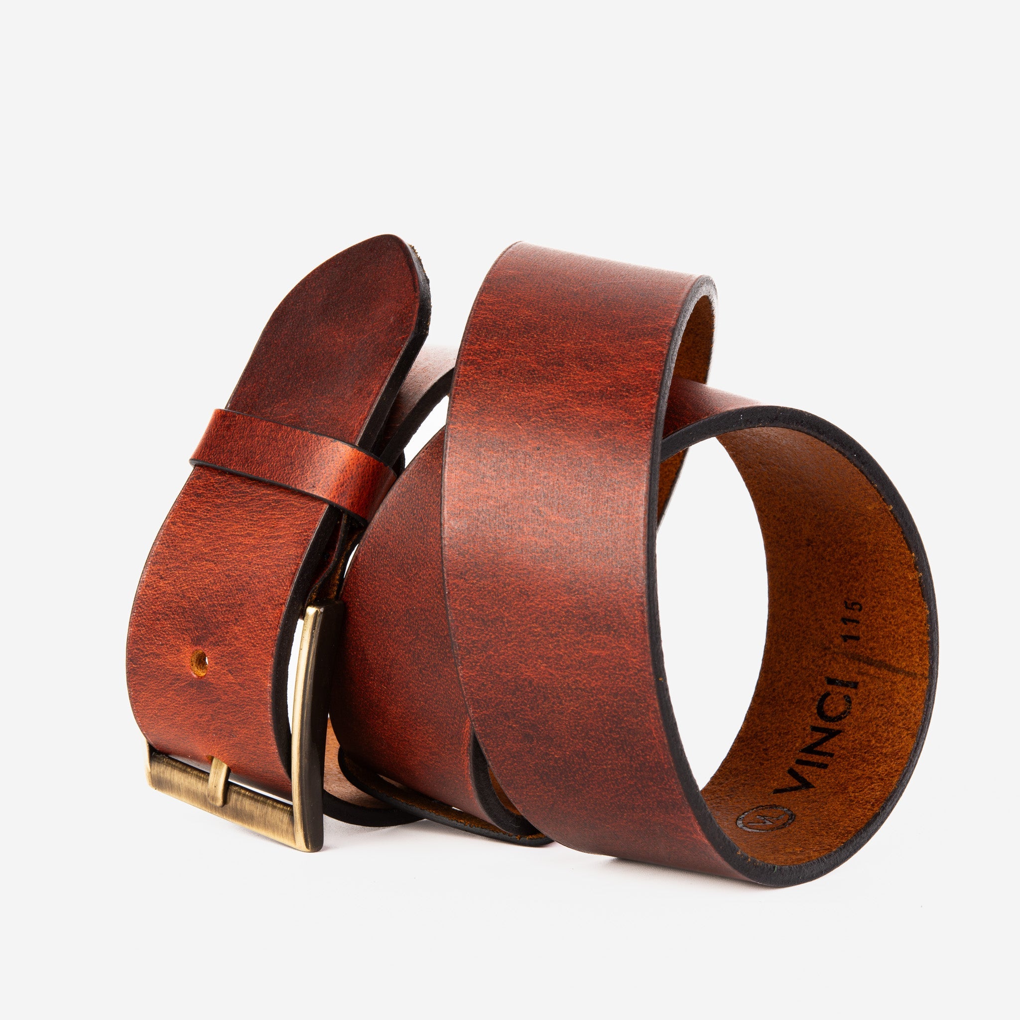 The Prime Burnt Sienna Leather Belt