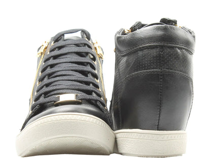 Chocolat Blu Barbo Wedge Sneaker Women's Leather Black