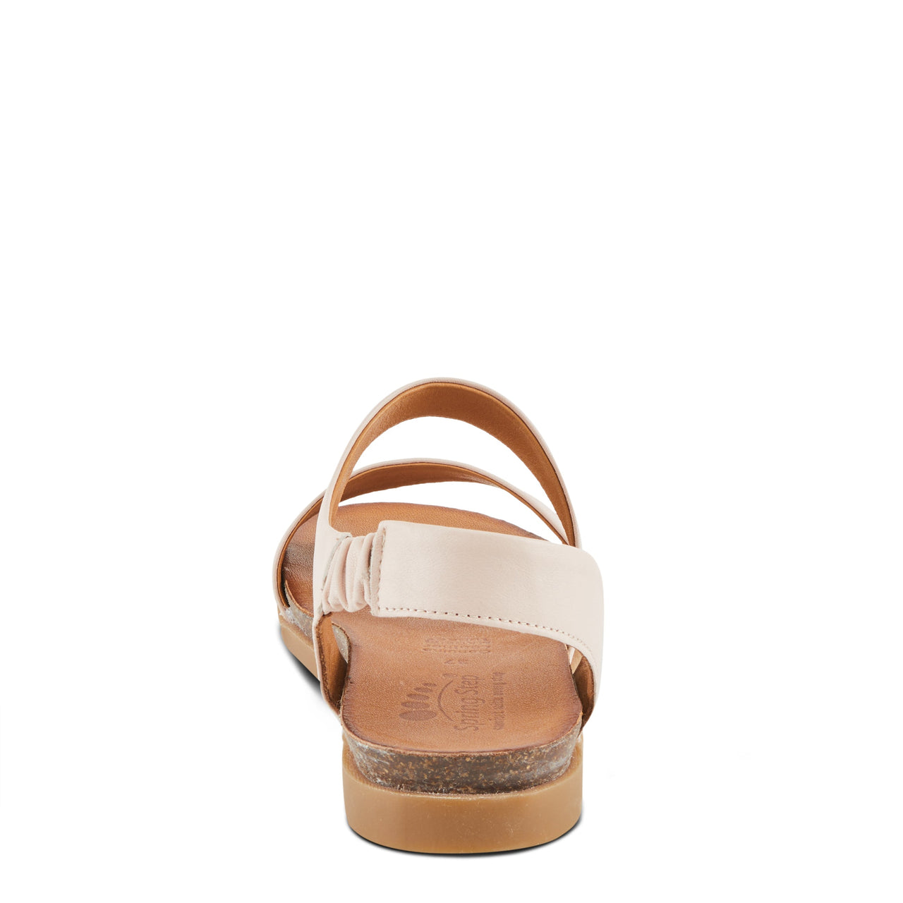 Brown leather Spring Step Besitos sandals with floral embellishments and cushioned footbed for all-day comfort and style