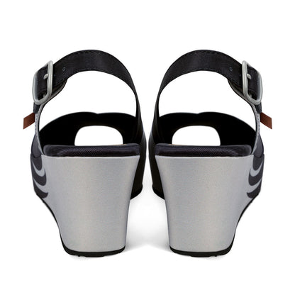 Chocolaticas® Black Birds Women's Sandal