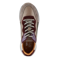 Thumbnail for  Spring Step Booker Sneakers in Mustard with Arch Support and Adjustable Lace-up Closure