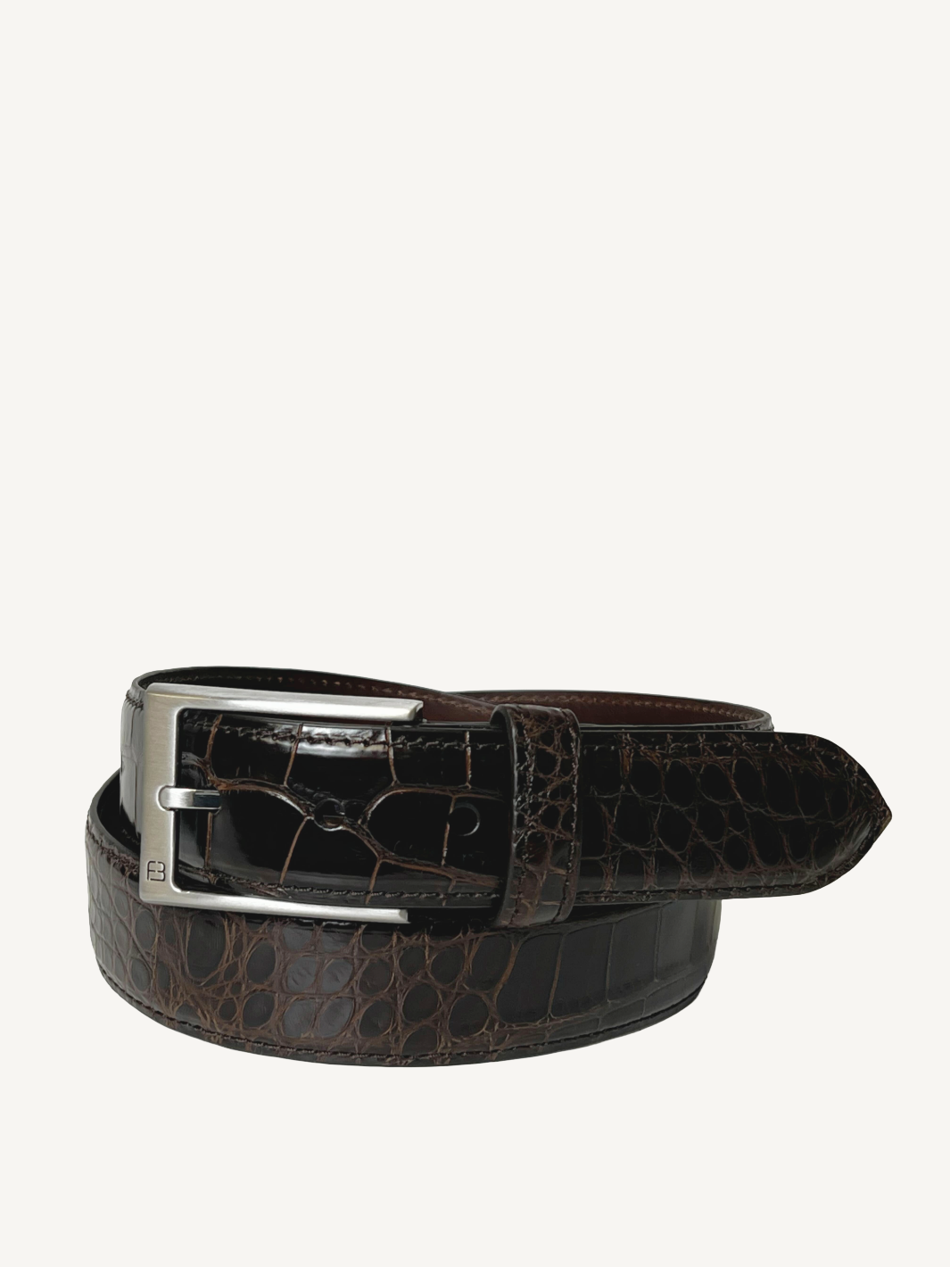 Bryant Park Alligator Belt Alligator Leather Brown