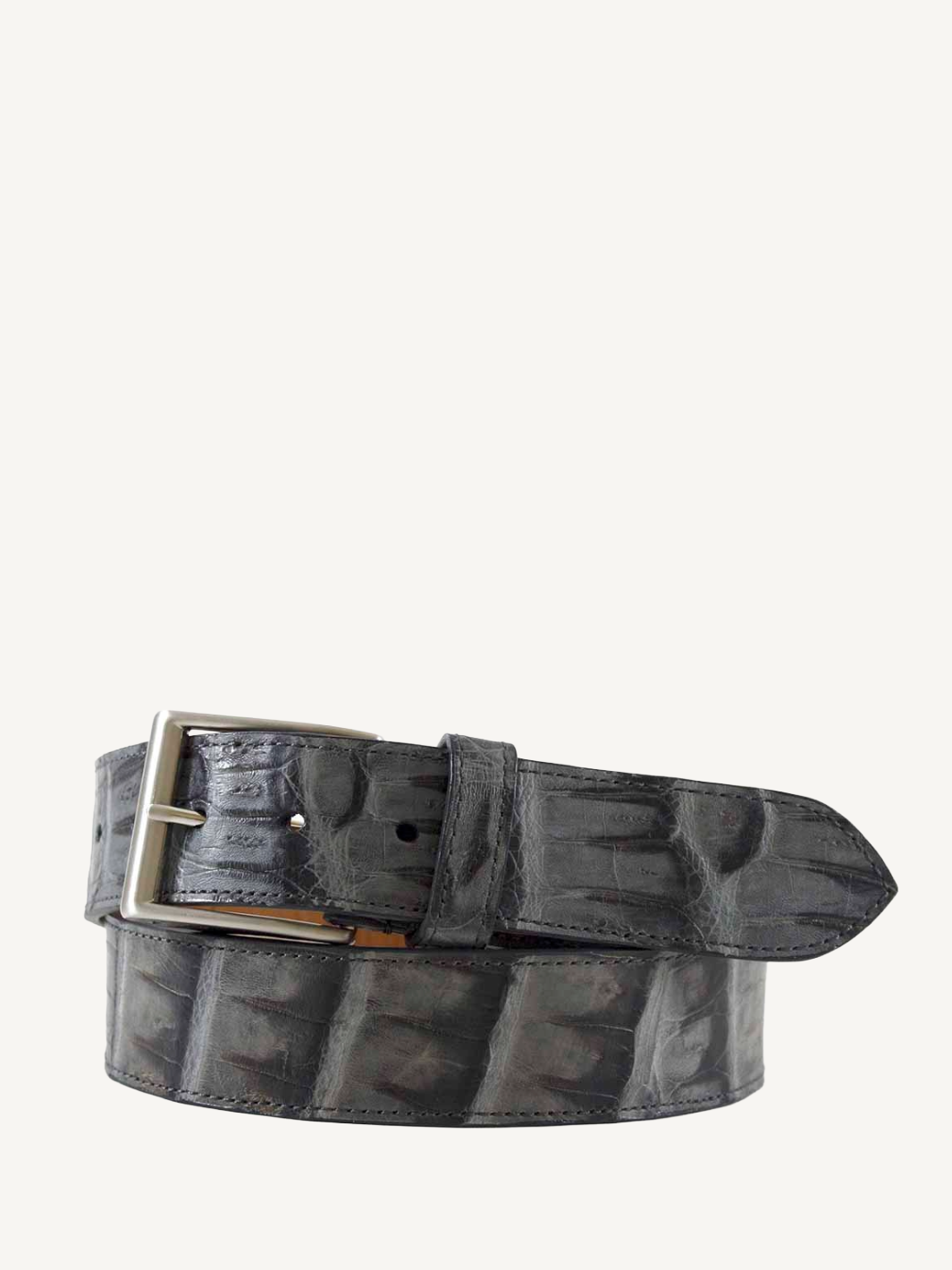 Leat Vintage Crocodile Tail Belt Crocodile Leather