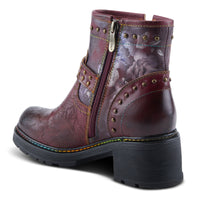 Thumbnail for Bold L'ARTISTE BRANCHOUT BOOTS in vintage-inspired two-tone leather with decorative buttons