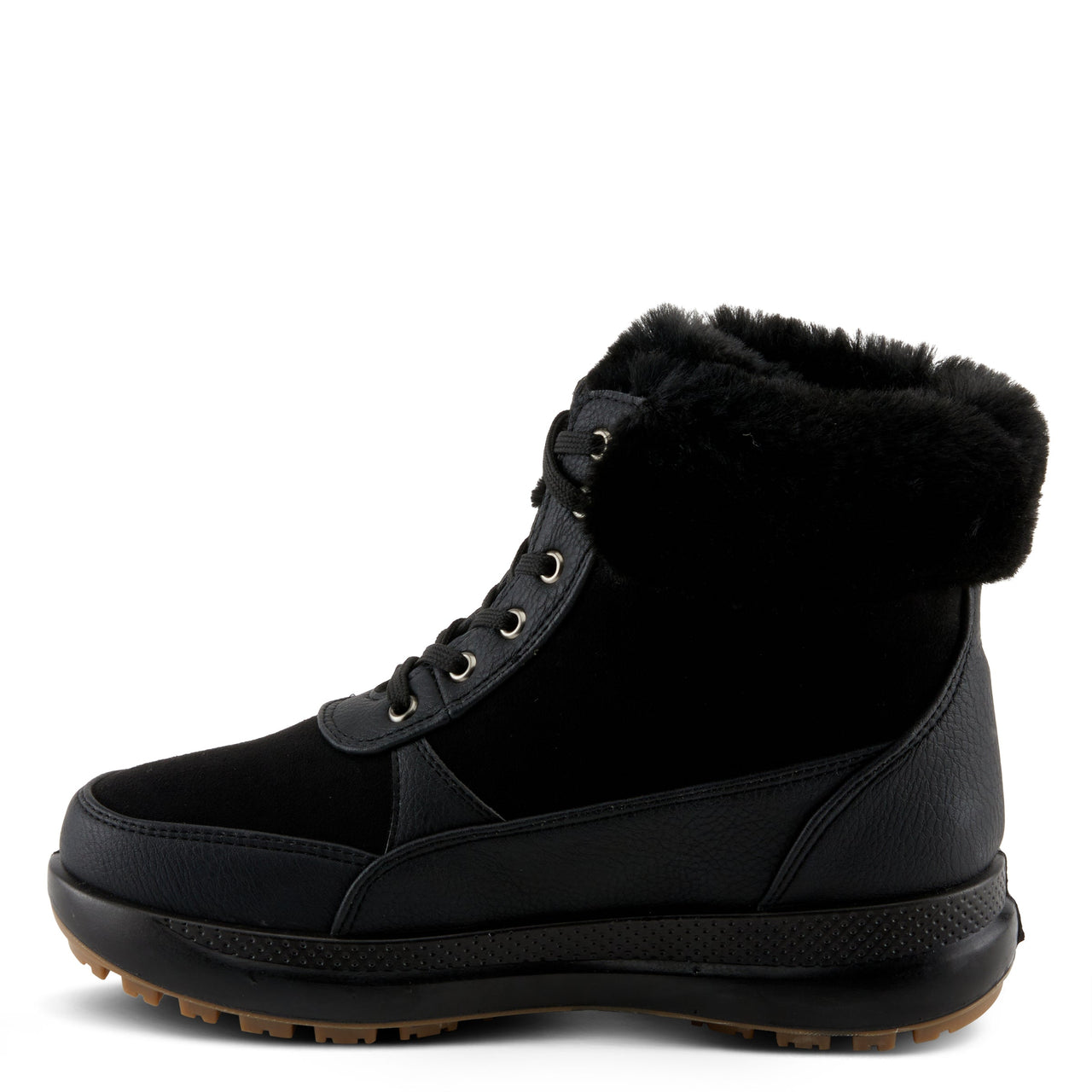 Stylish and comfortable black leather FLEXUS BURRELL BOOTS for women