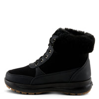 Thumbnail for Stylish and comfortable black leather FLEXUS BURRELL BOOTS for women