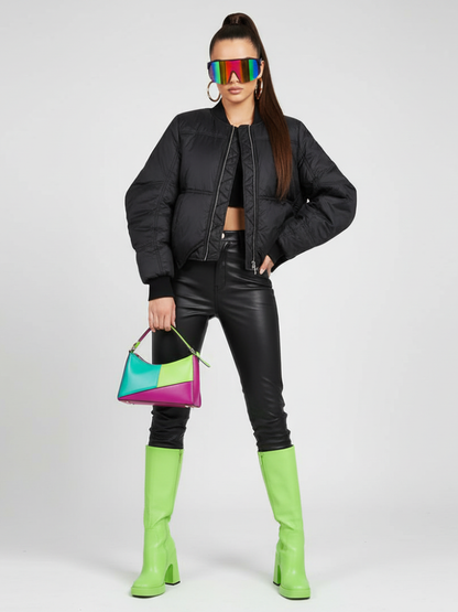 BYMANYC New York Checkerboard Cropped Jacket Sequin