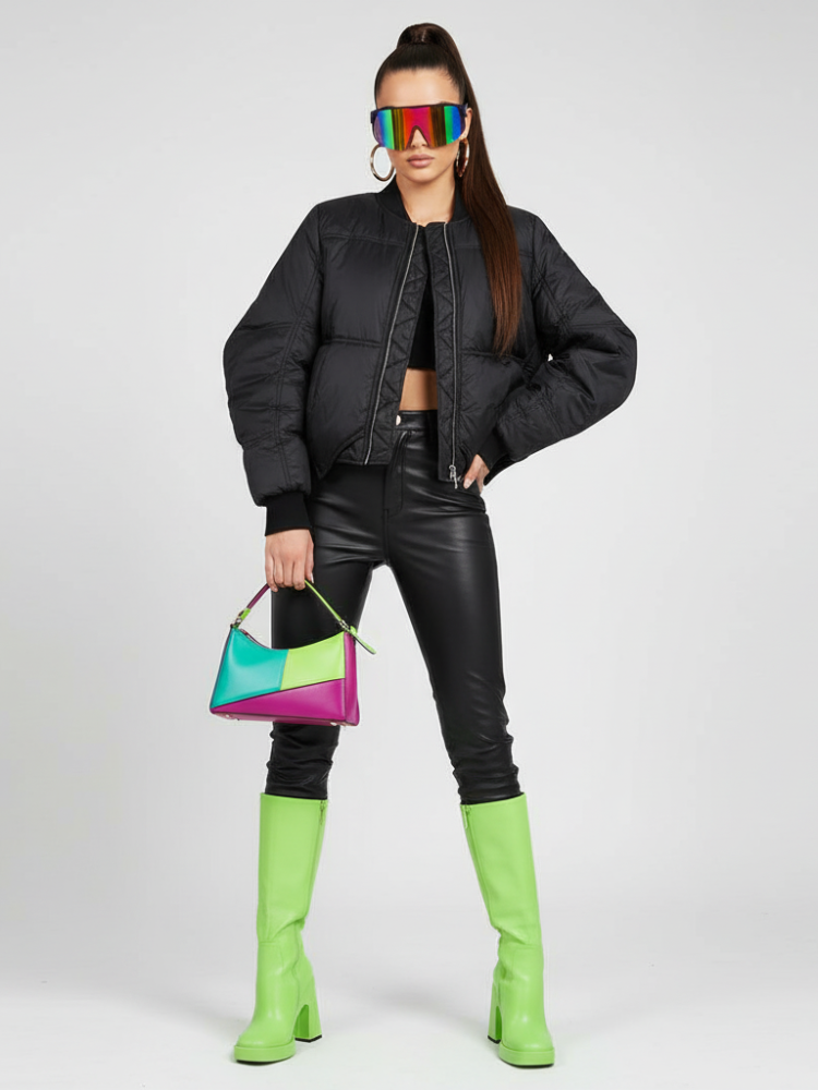 BYMANYC New York Checkerboard Cropped Jacket Sequin