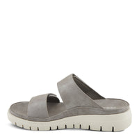 Thumbnail for Fashionable Spring Step Shoes Flexus Buttony Sandals in metallic silver nubuck with decorative button accents