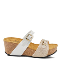 Thumbnail for Trendy Spring Step Bynum Sandals crafted with premium quality leather and supportive low wedge heels
