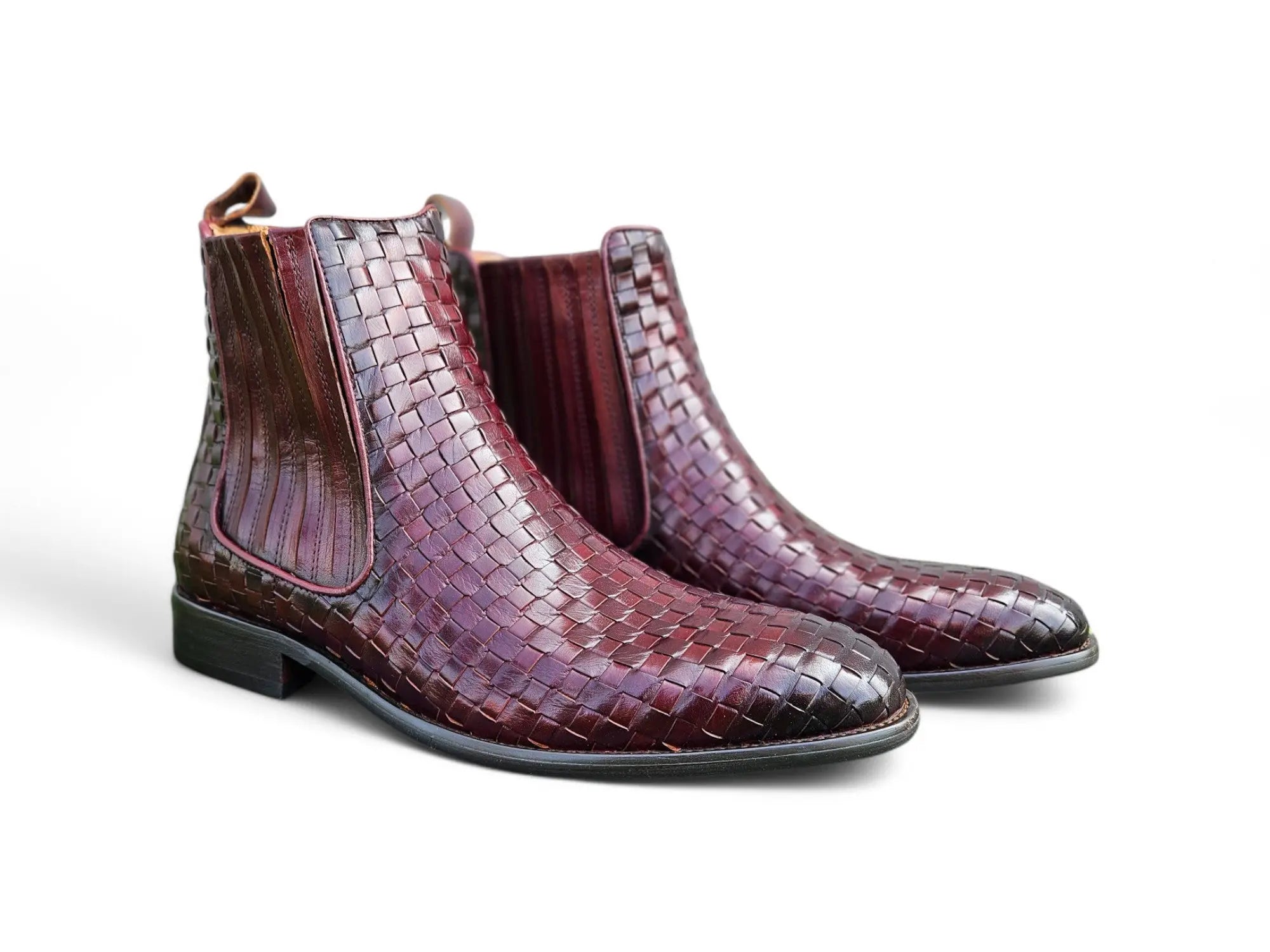 Carrucci Basket Weave Chelsea Boot Leather KB886-18X