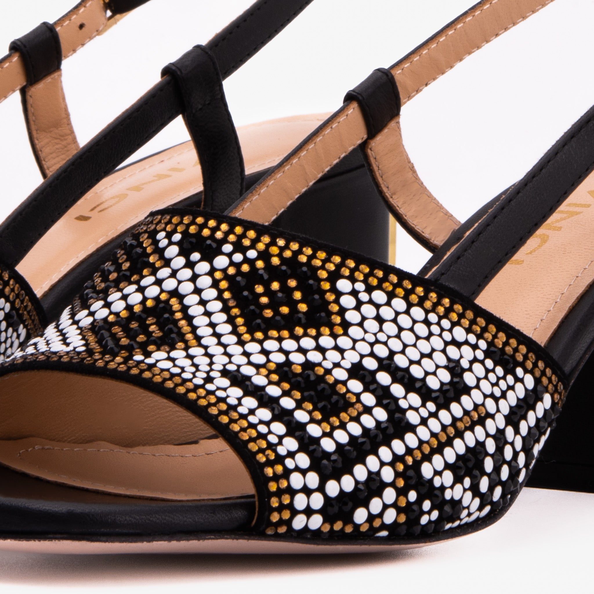 The Nampula Black Leather Women Slingback Sandal