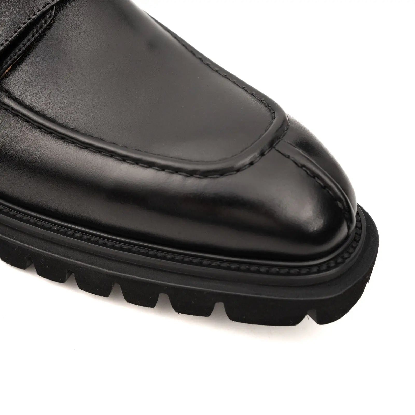 Divinch Double Monk Calfskin Premium Black Lug Sole Boot