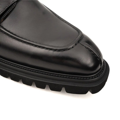 Divinch Double Monk Calfskin Premium Black Lug Sole Boot