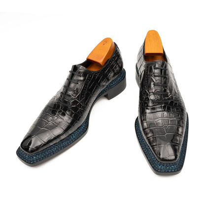 Men’s Crocodile Leather Oxford Goodyear Norwegian 8018