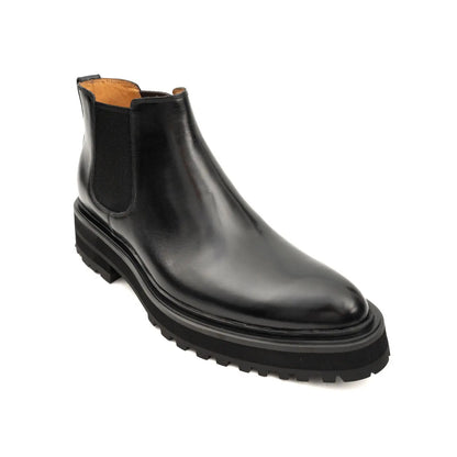 Platform Chelsea Boot Premium Calfskin Leather Black