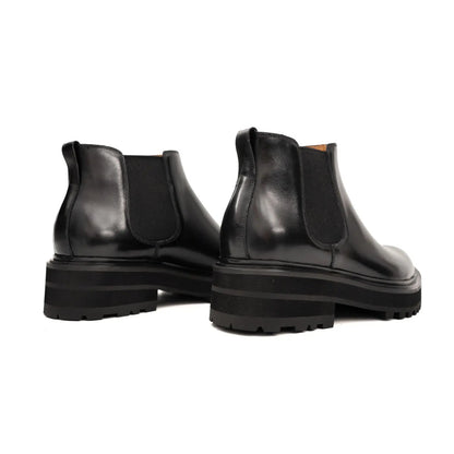 Platform Chelsea Boot Premium Calfskin Leather Black