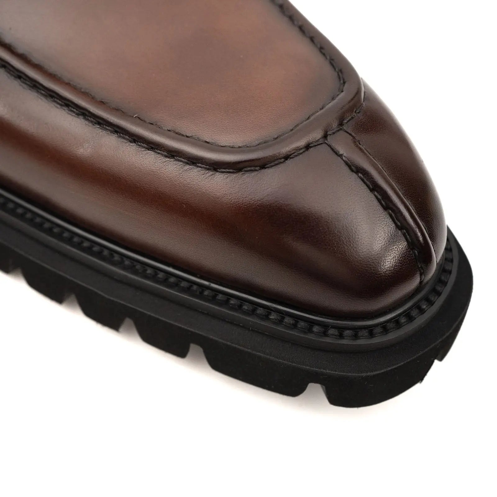 Divinch Double Monk Burnished Boot Calfskin Leather Brown