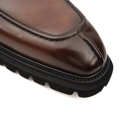 Divinch Double Monk Burnished Boot Calfskin Leather Brown