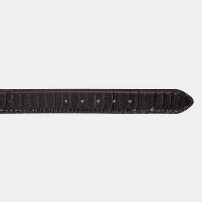 The Bethesda Black pythn Sneak Leather Belt