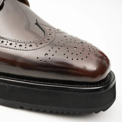 Divinch Brogue Wingtip Derby Platform Rich Coffee Shoe