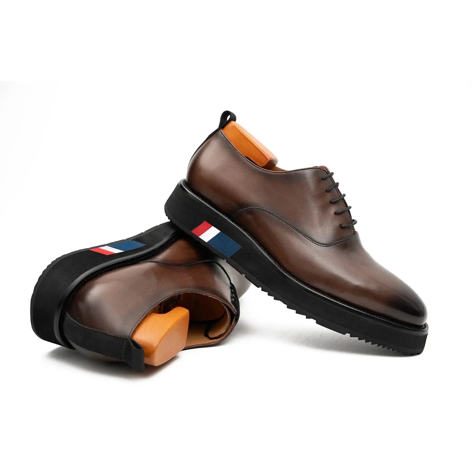 Divinch Calfskin Oxford Shoes With Leather Lining Calfskin Leather Brown