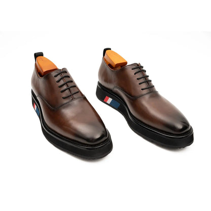 Divinch Calfskin Oxford Shoes With Leather Lining Calfskin Leather Brown