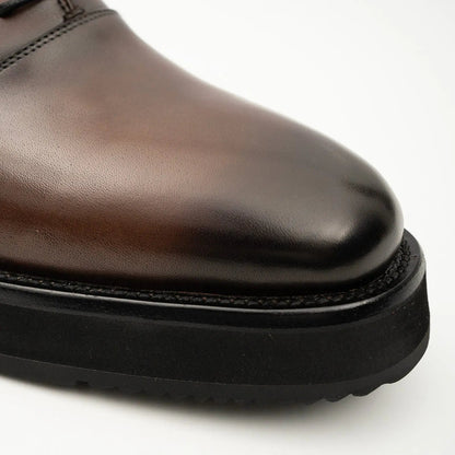 Divinch Calfskin Oxford Shoes With Leather Lining Calfskin Leather Brown