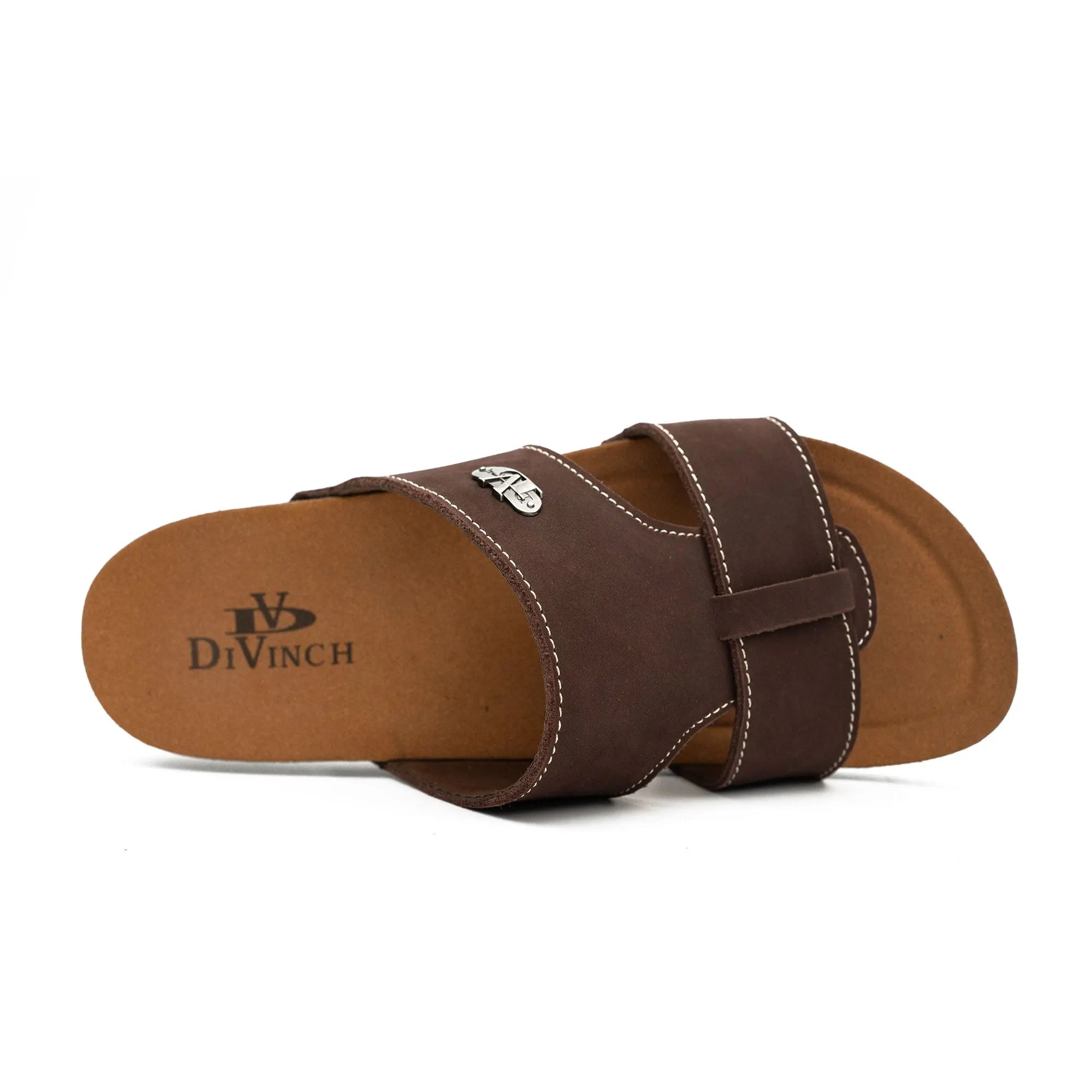 DiVinch Double Strap Slide Sandals Luxe Men’s Brown