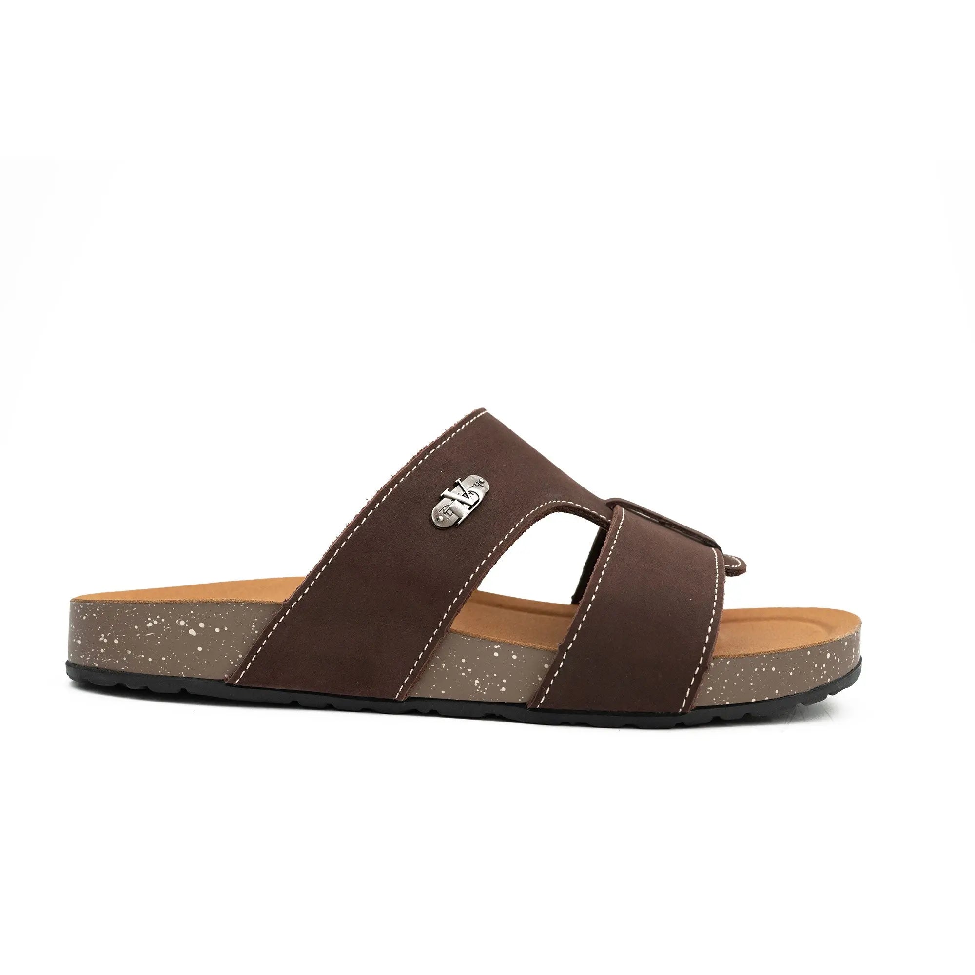 DiVinch Double Strap Slide Sandals Luxe Men’s Brown